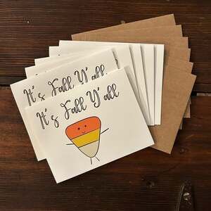 Thanksgiving Greeting Cards Fall Autumn Blank Cards Autumn Gift Invitation Blank